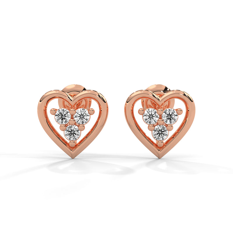Radiant Heart Lab Grown Diamond Earrings