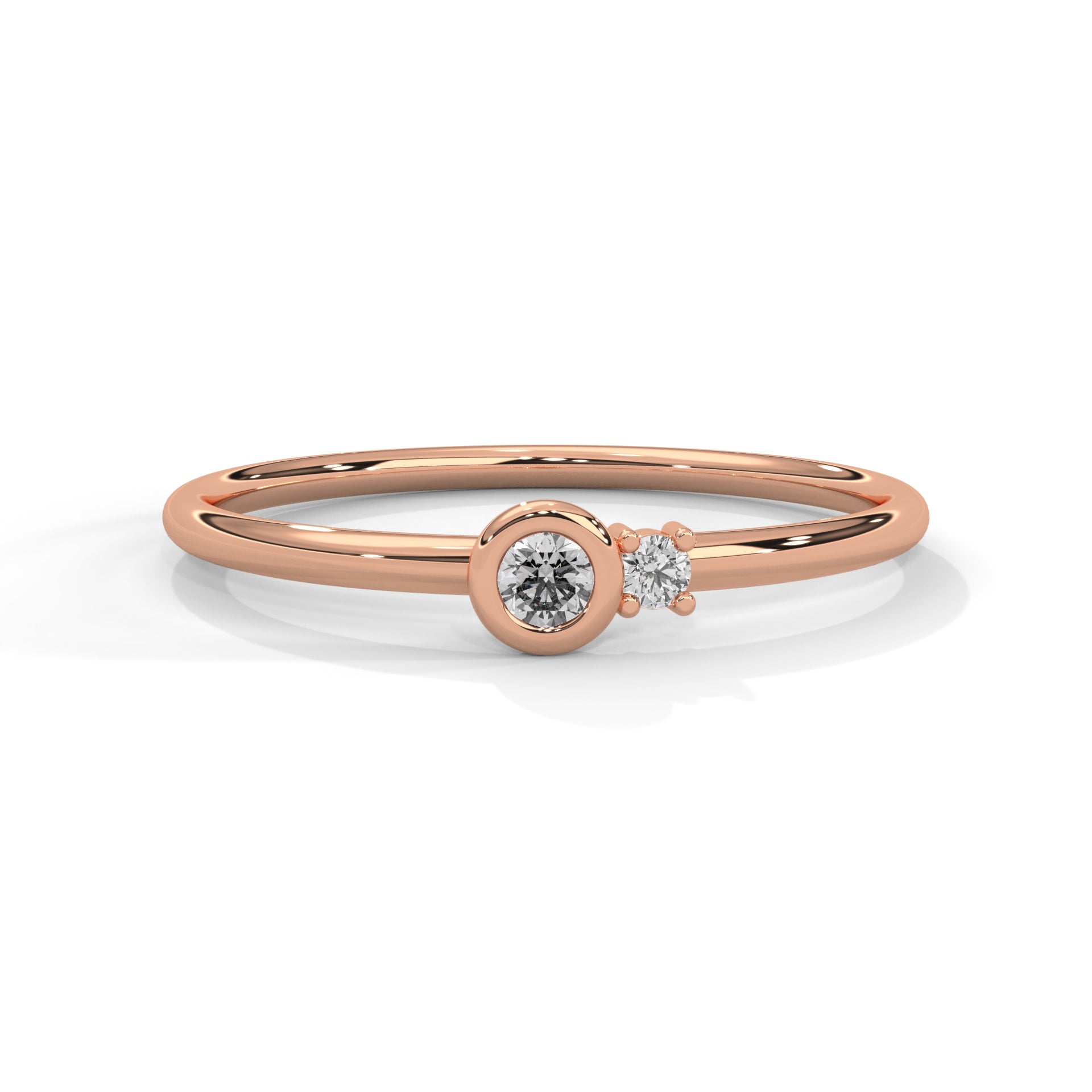 Minimalist Duo Lab Grown Diamond Ring