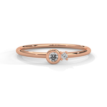 Minimalist Duo Lab Grown Diamond Ring