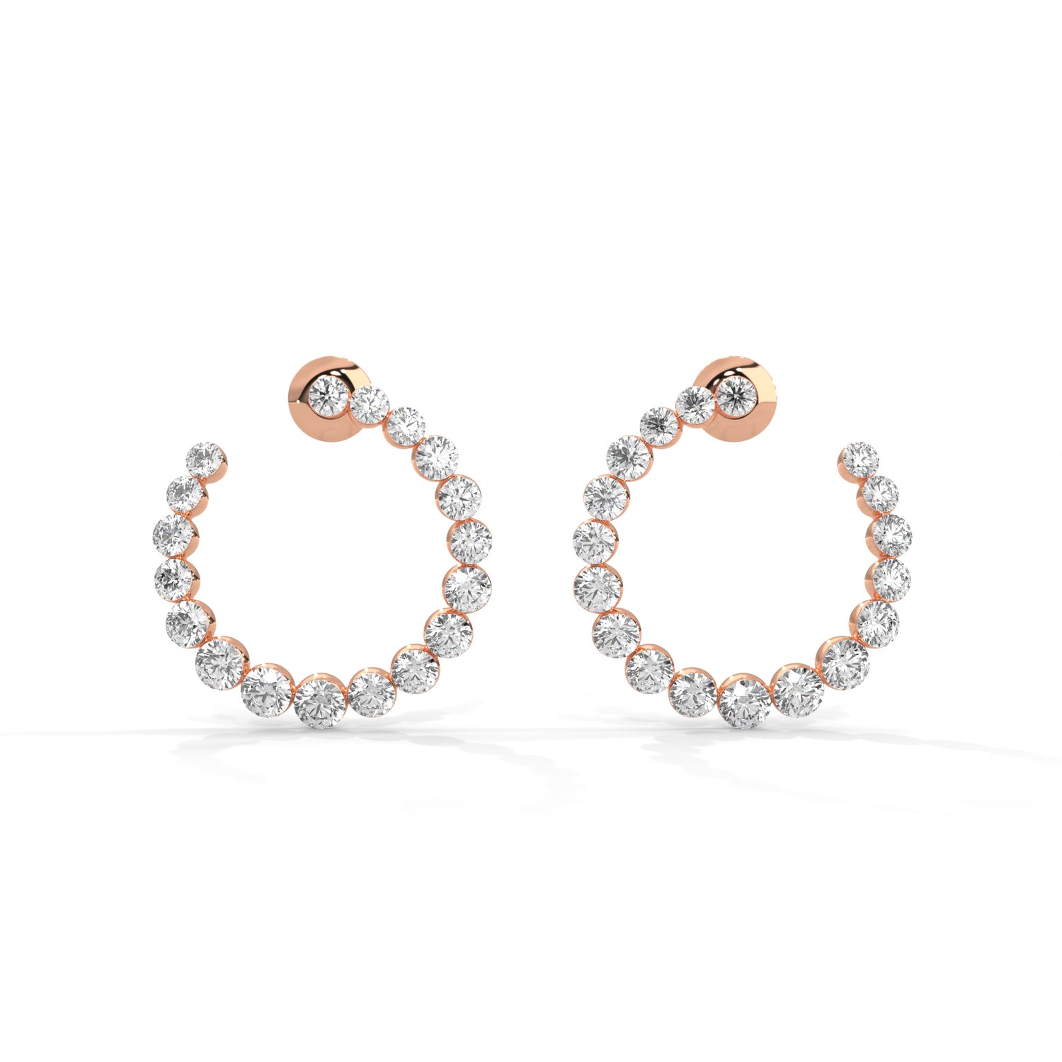 Celestial Halo Lab Grown Diamond Hoop Earrings