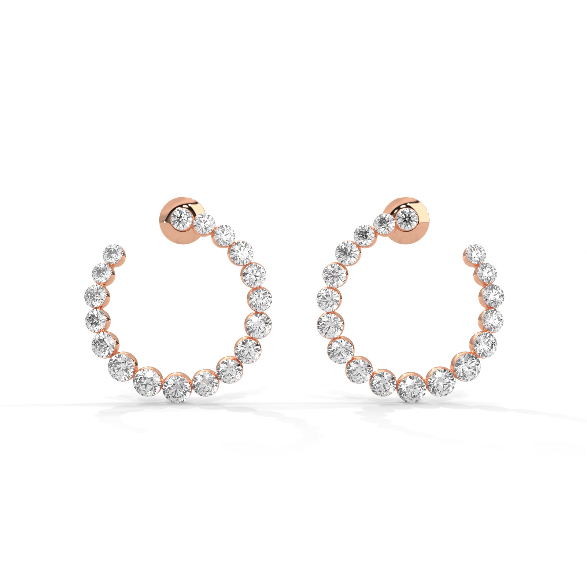 Celestial Halo Lab Grown Diamond Hoop Earrings