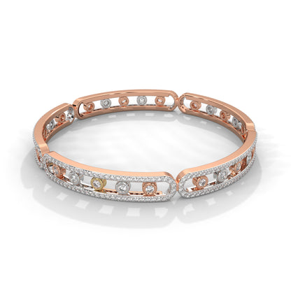 Harmony Tricolor Lab Grown Diamond Bangle