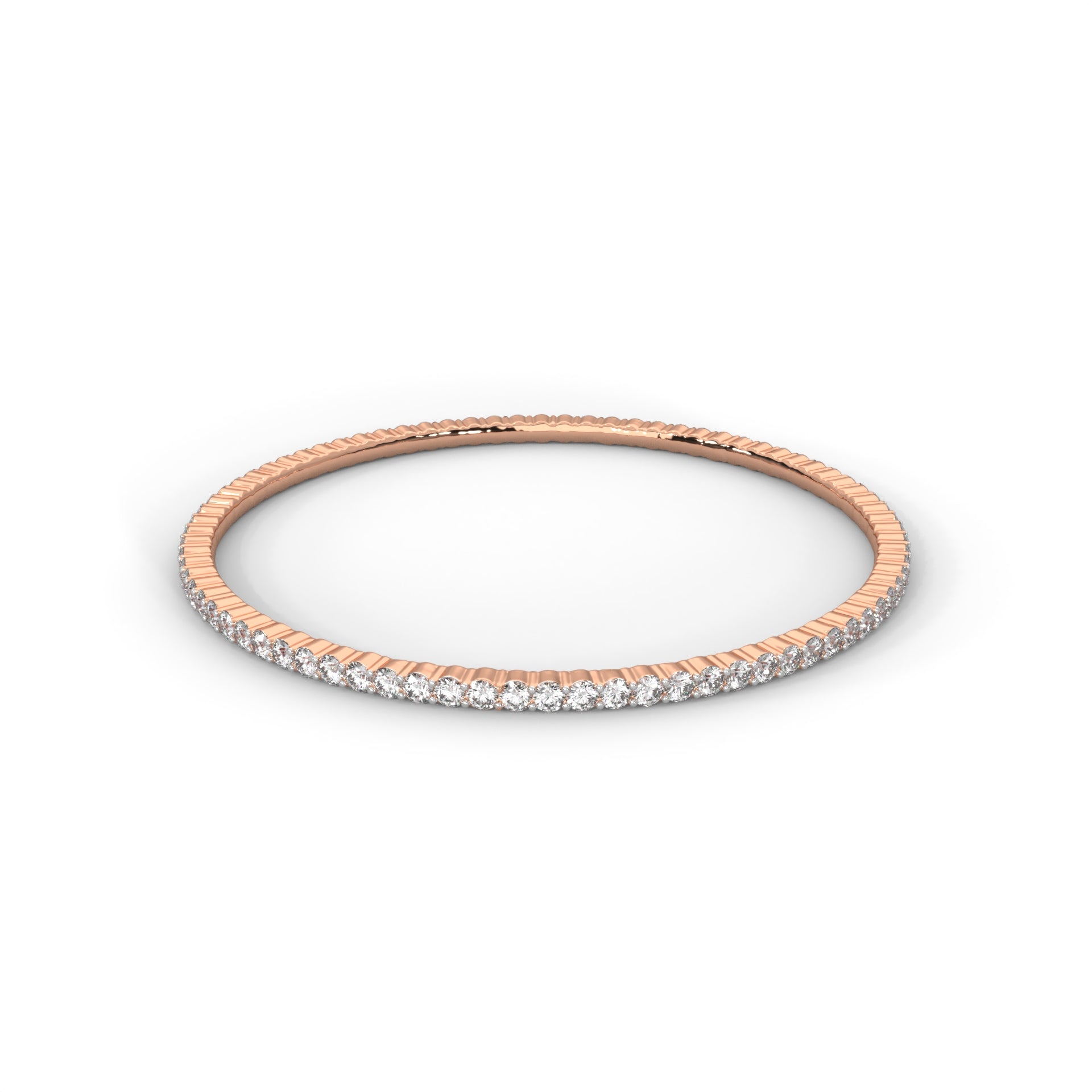Delicate Lab Grown Diamond Embrace Bangle