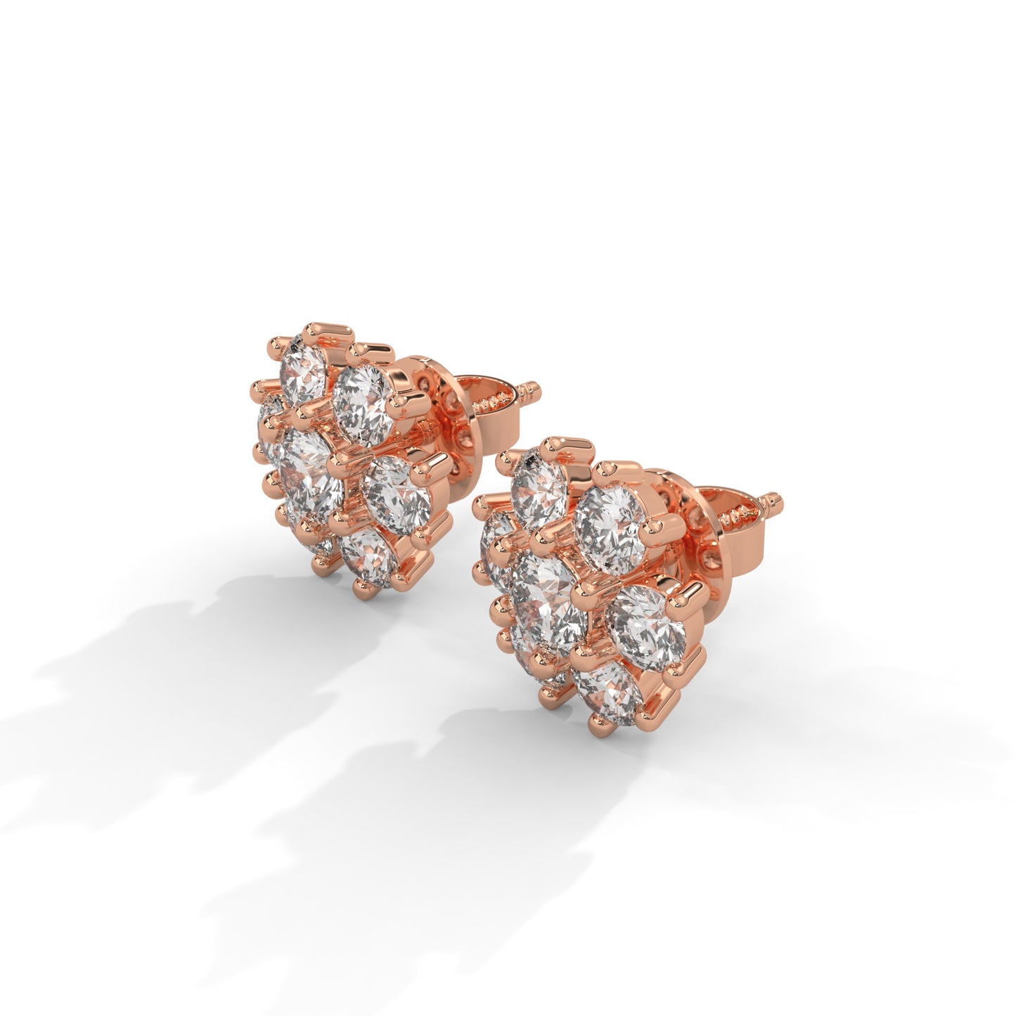 Blossom Diamond Stud Earrings