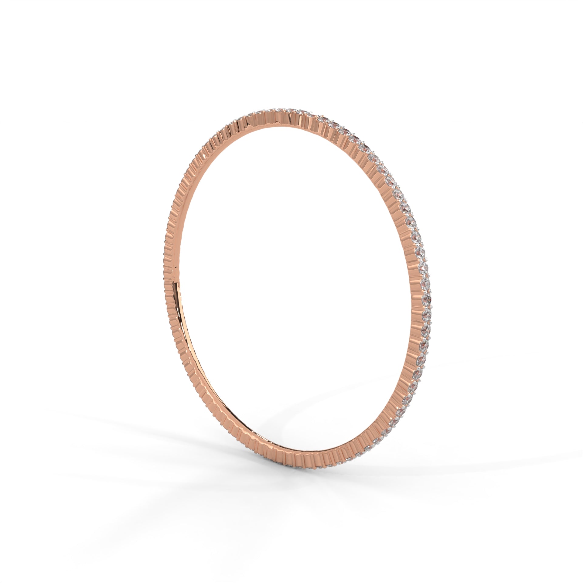 Delicate Lab Grown Diamond Embrace Bangle