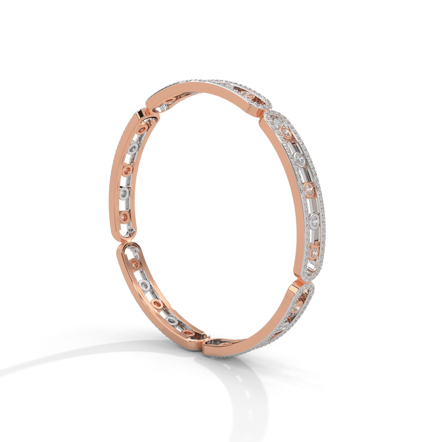 Harmony Tricolor Lab Grown Diamond Bangle