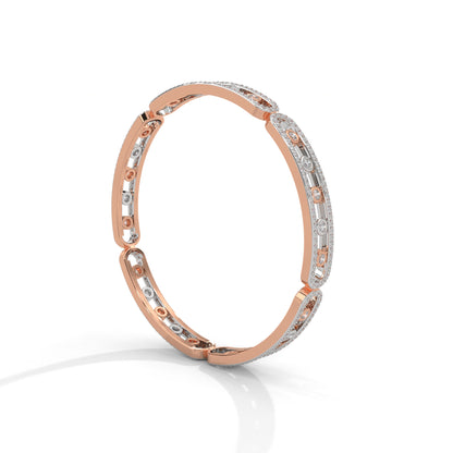 Harmony Tricolor Lab Grown Diamond Bangle