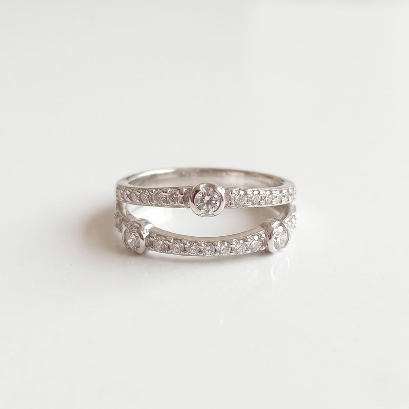 Solenne Twin Spark Lab Grown Diamond Ring