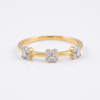 Nivelle Floral Trio Lab Grown Diamond Ring