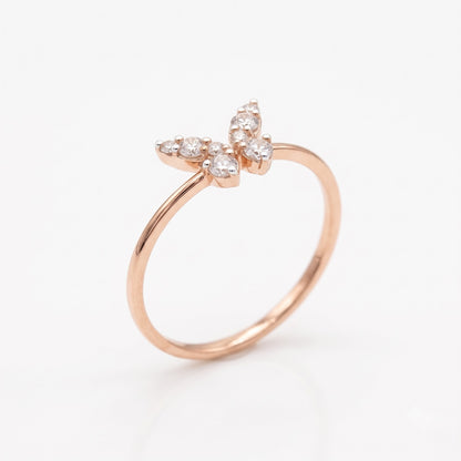 Winged Flutter Bloom Lab Grown Diamond Ring
