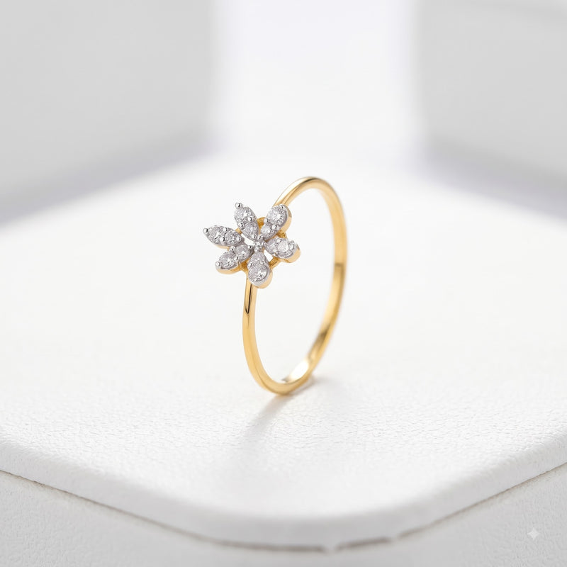 Leaflet Bloom Lab Grown Diamond Ring