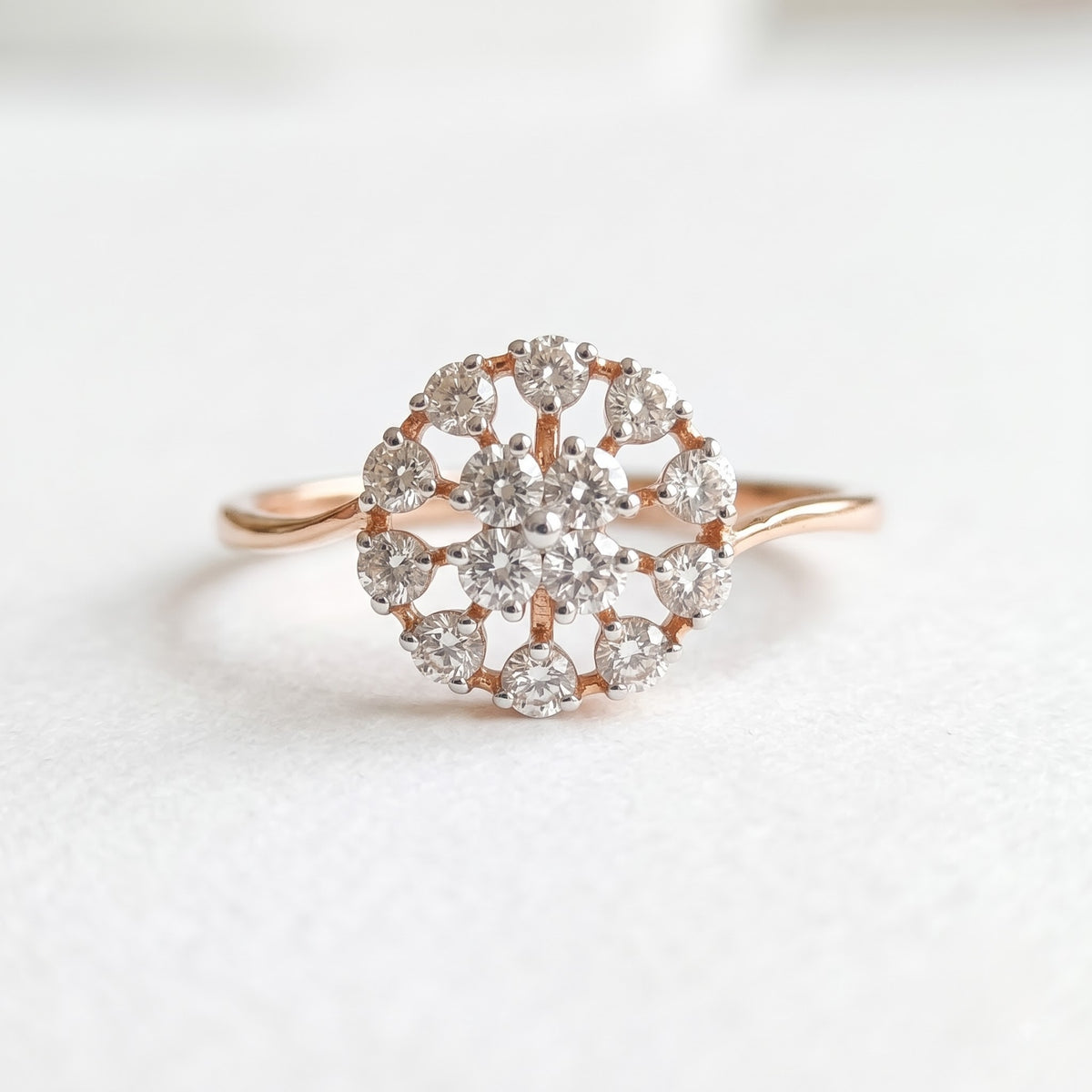 Virelia Radiant Flora Lab Grown Diamond Ring