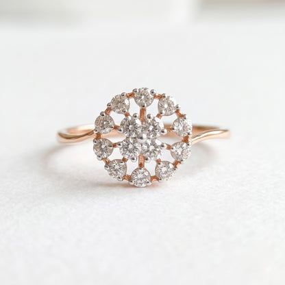 Virelia Radiant Flora Lab Grown Diamond Ring