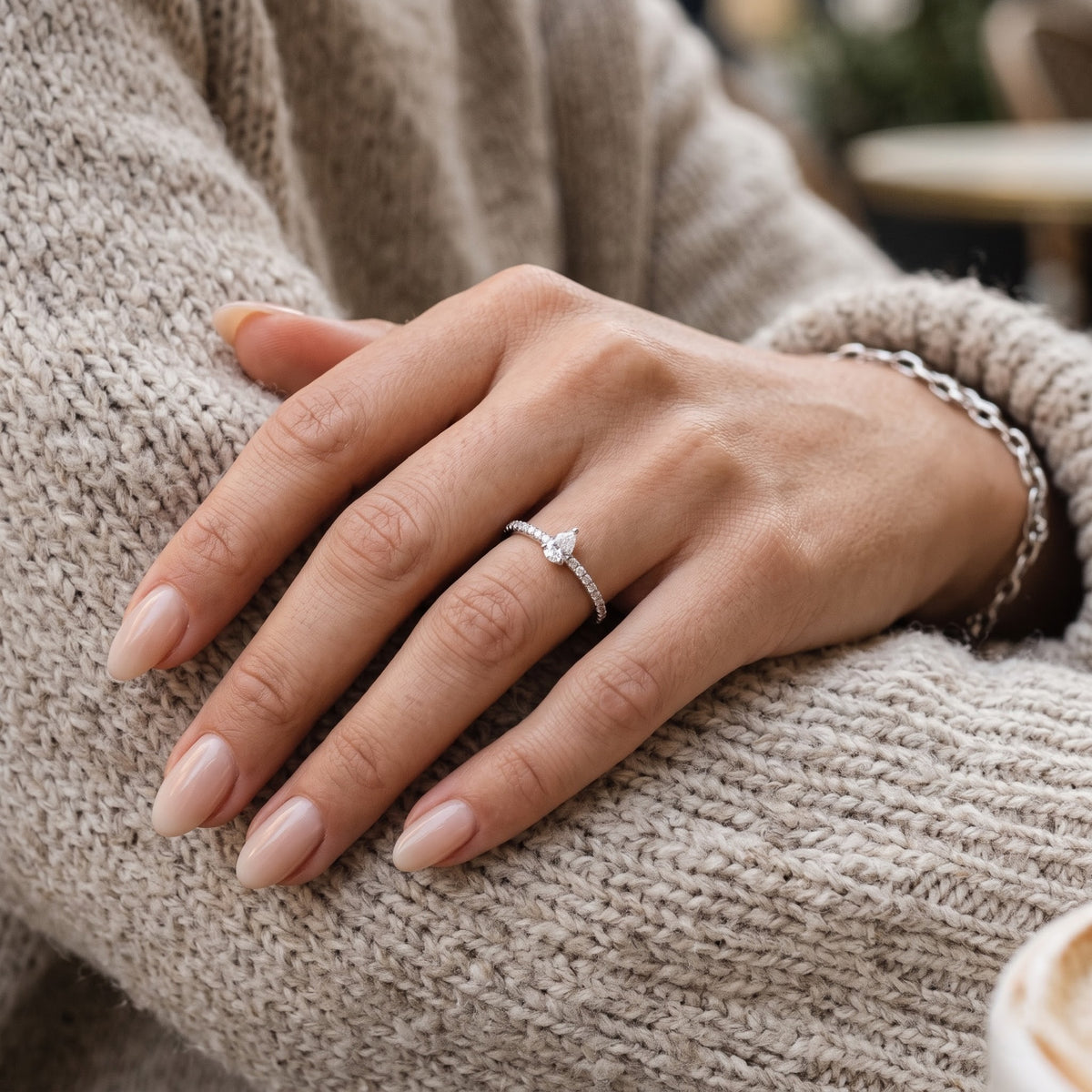 Velisse Pear Lab Grown Diamond Ring