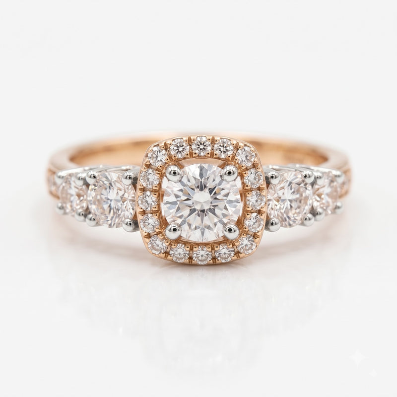 Avelora Halo Lab Grown Diamond Ring