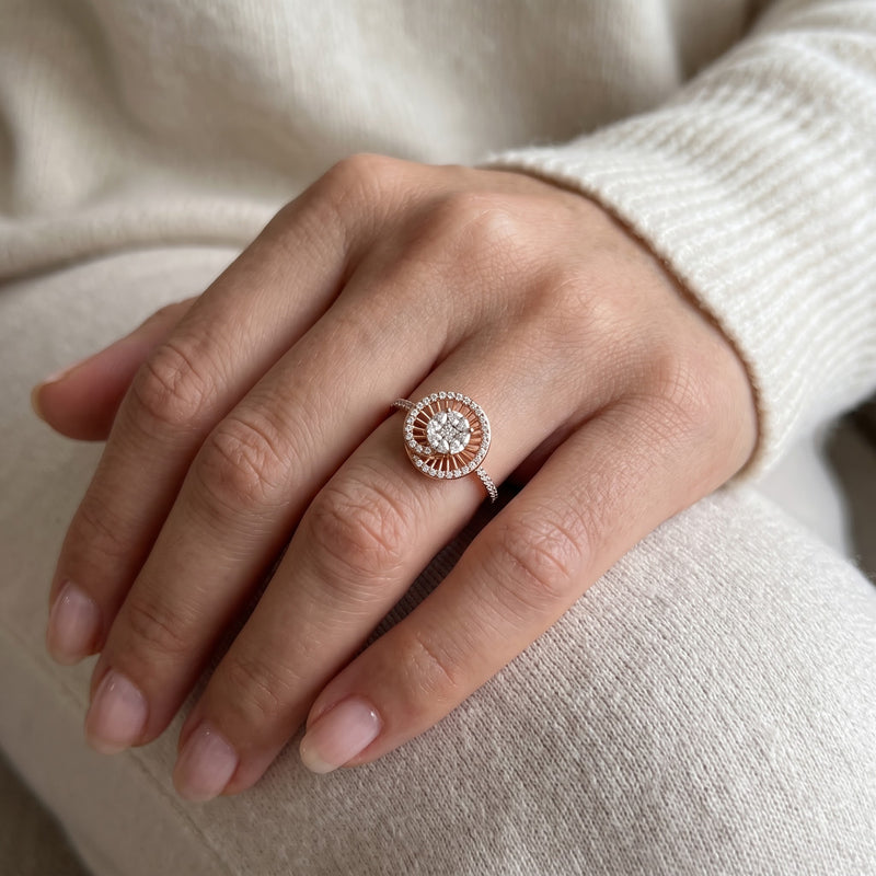 Aurevia Floral Lab Grown Diamond Ring