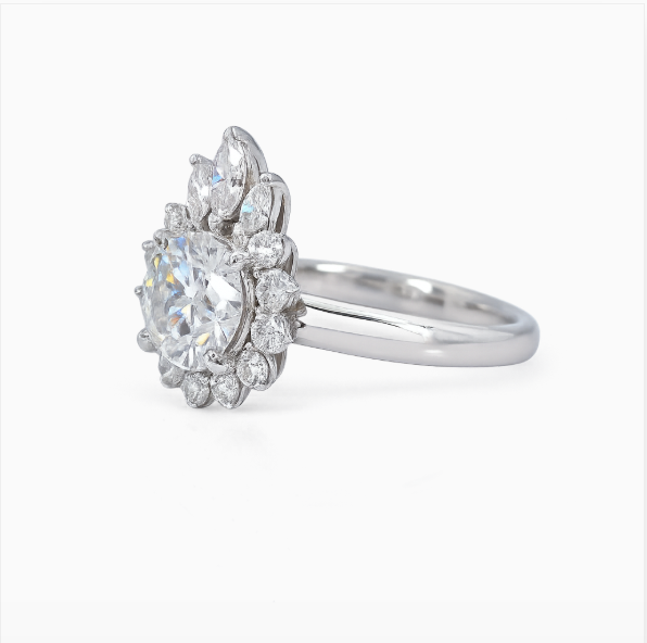 Rhapsody Crest Solitaire Lab Grown Diamond Ring