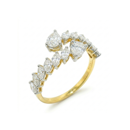 Comet Swirl Lab Grown Diamond Ring