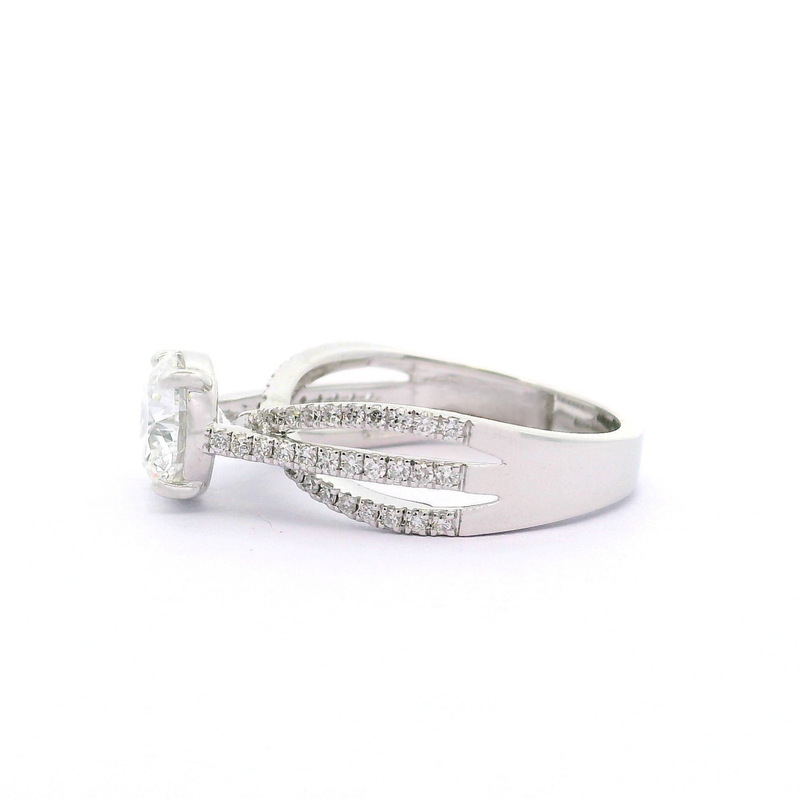 Radiance Ribbon Solitaire Lab Grown Diamond Ring