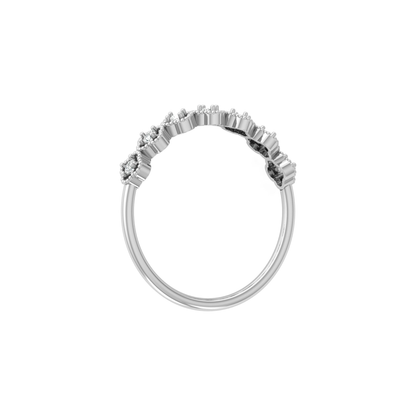 Gothic Crest Platinum Plated Lab Grown Diamond Ring