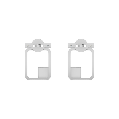 Cipher Geometry Platinum Plated Lab Grown Diamond Earrings