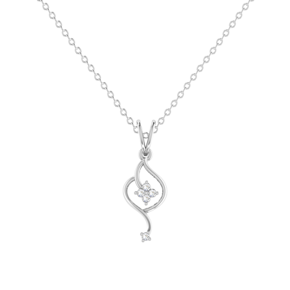 Muna Drop Platinum Plated Lab Grown Diamond Pendant