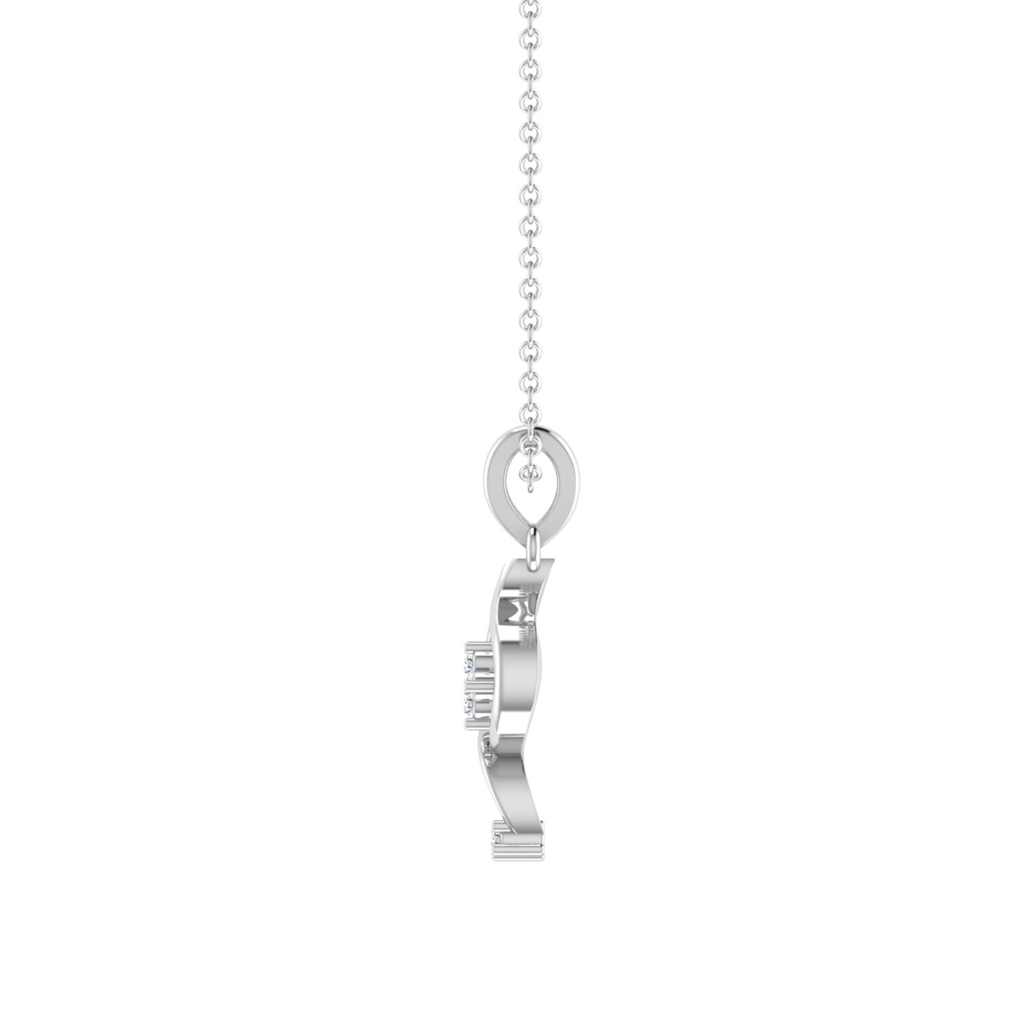 Muna Drop Platinum Plated Lab Grown Diamond Pendant