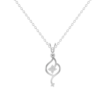 Muna Drop Platinum Plated Lab Grown Diamond Pendant