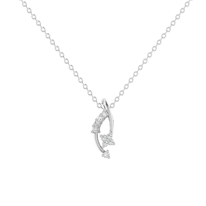 Star Crossed Platinum Plated Lab Grown Diamond Pendant