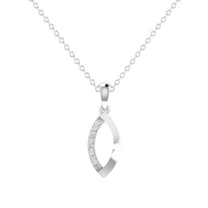 Stratos Twist Platinum Plated Lab Grown Diamond Pendant