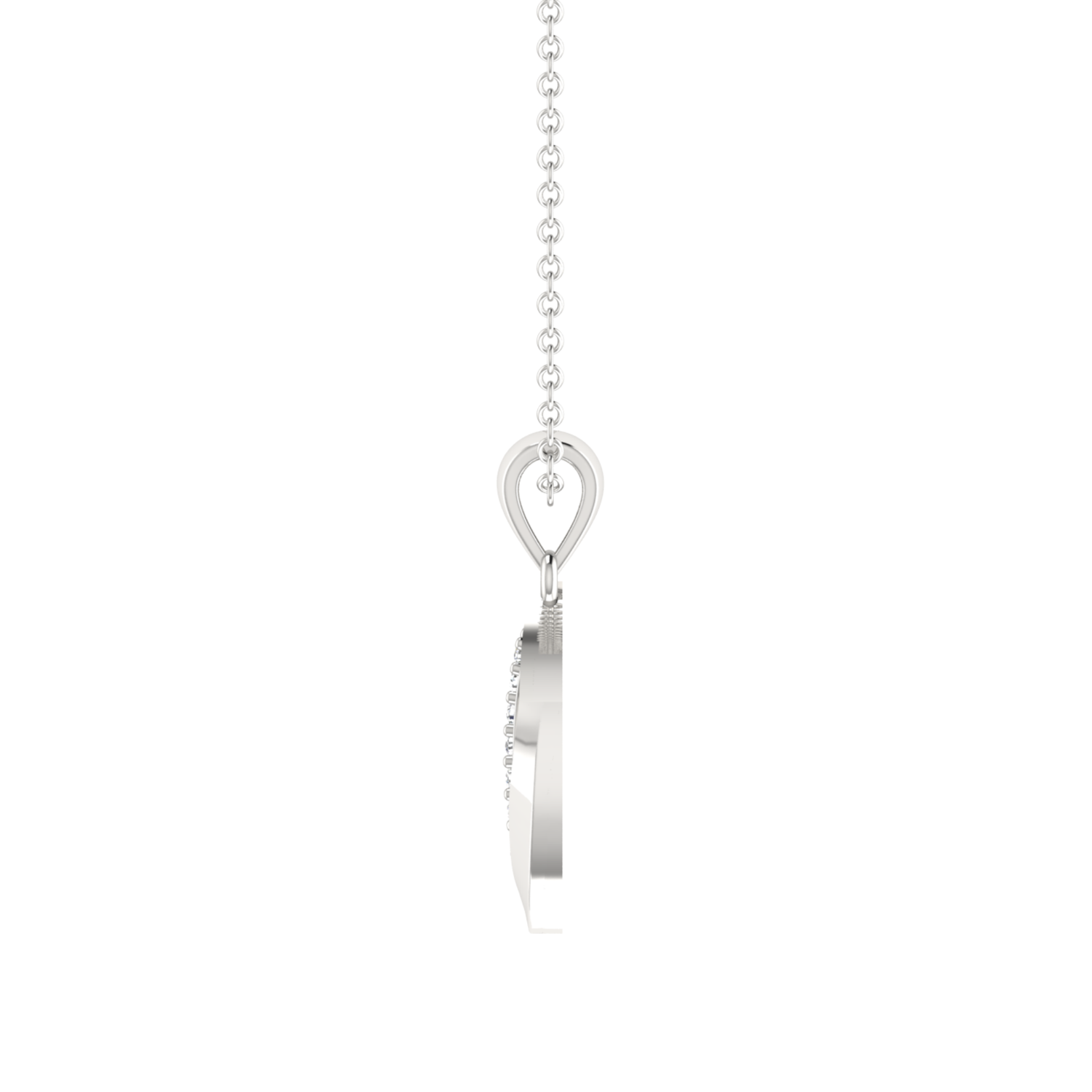 Stratos Twist Platinum Plated Lab Grown Diamond Pendant