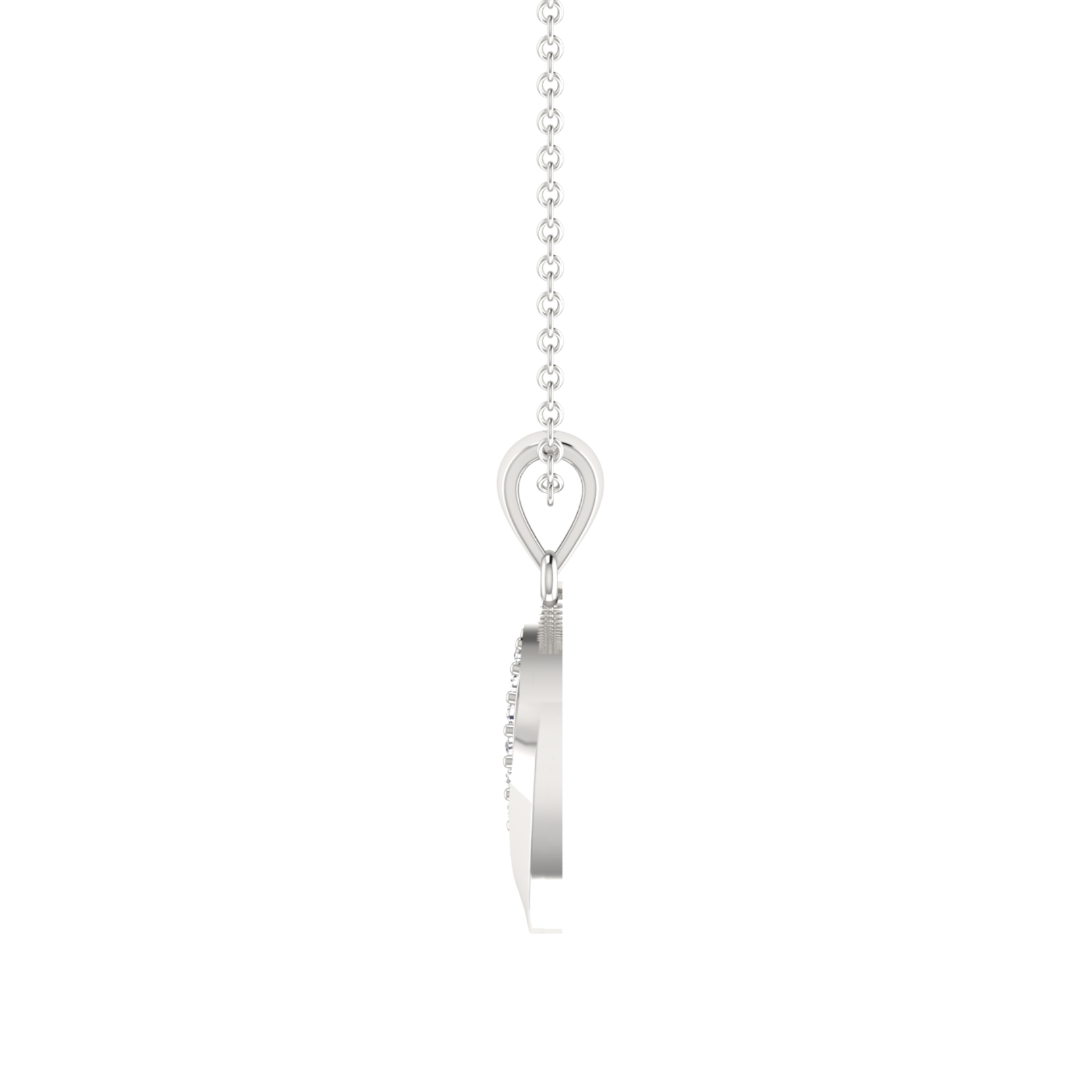 Stratos Twist Platinum Plated Lab Grown Diamond Pendant