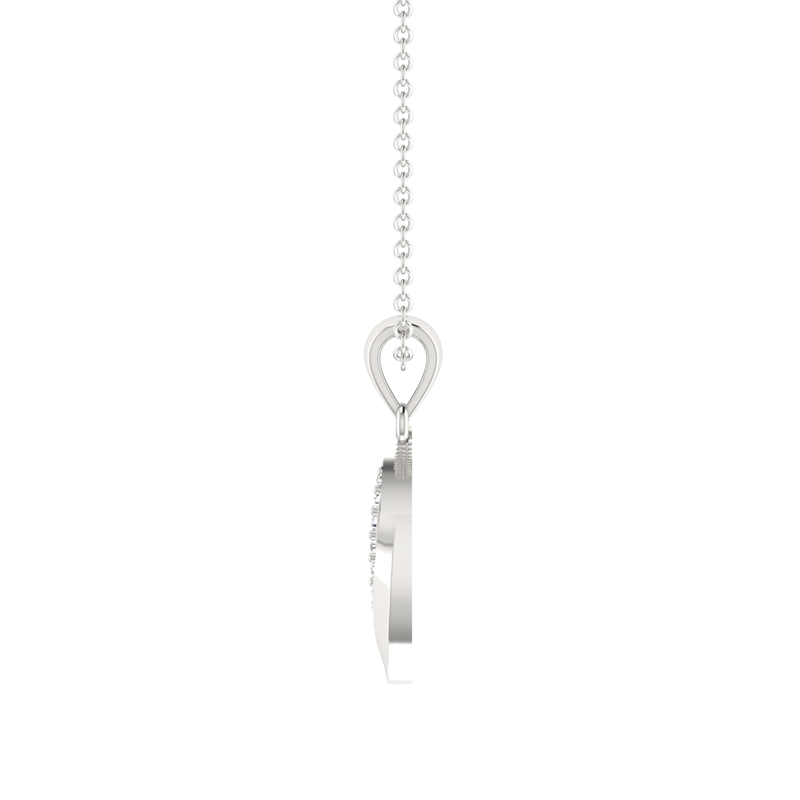 Stratos Twist Platinum Plated Lab Grown Diamond Pendant