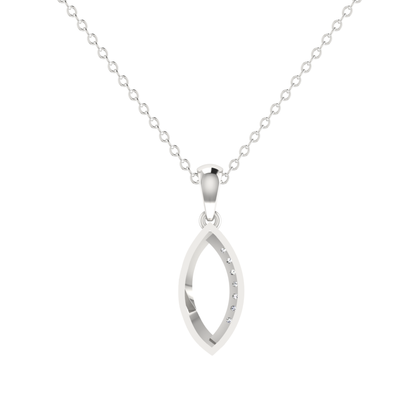 Stratos Twist Platinum Plated Lab Grown Diamond Pendant