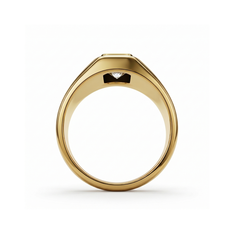 Sonata Signet Solitaire Lab Grown Diamond Ring