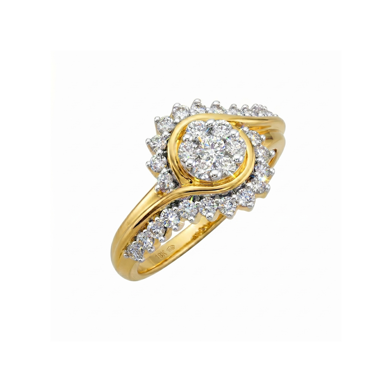 Bright Serene Halo Lab Grown Diamond Ring