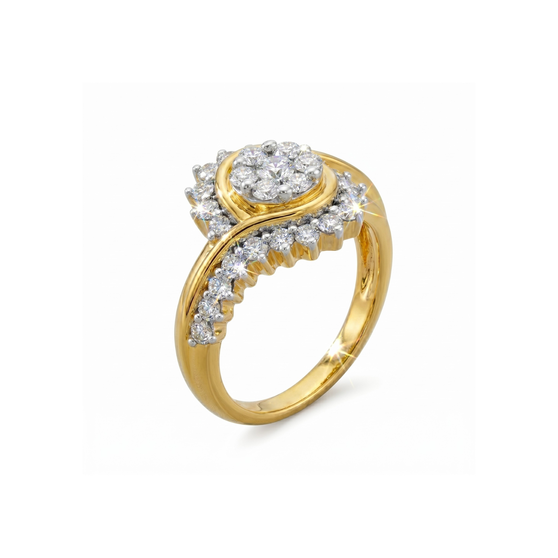 Bright Serene Halo Lab Grown Diamond Ring