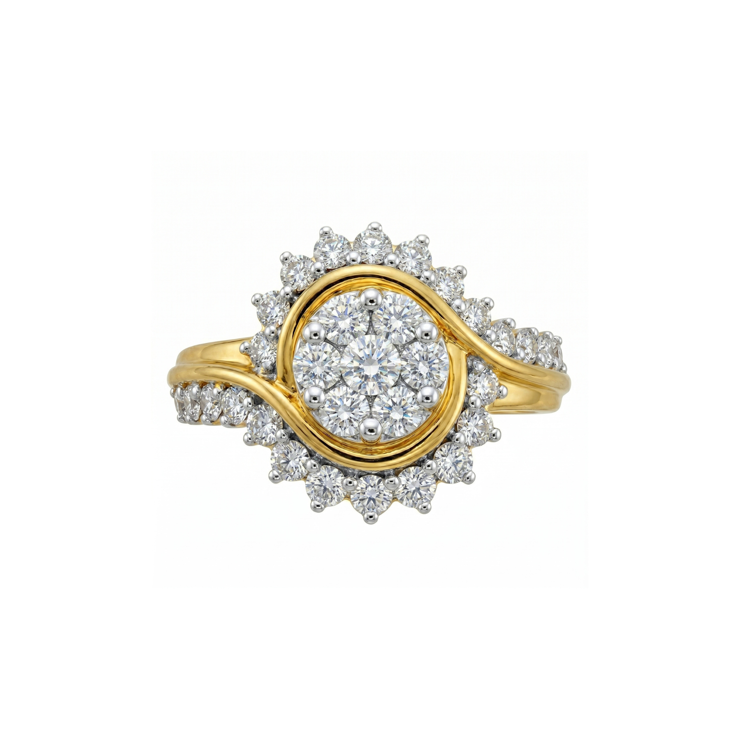 Bright Serene Halo Lab Grown Diamond Ring