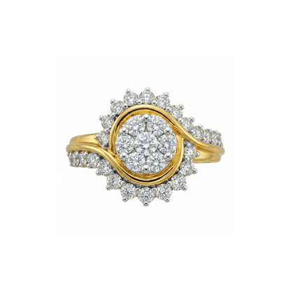 Bright Serene Halo Lab Grown Diamond Ring
