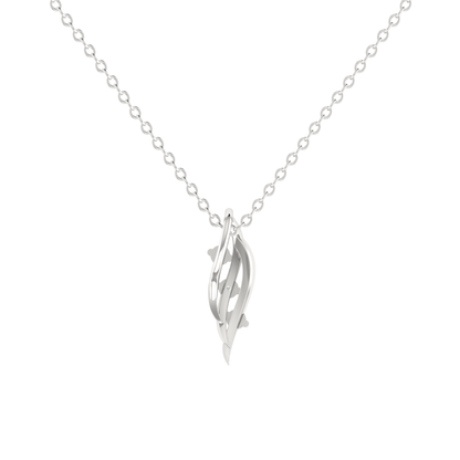 Amour Fluidity Platinum Plated Lab Grown Diamond Pendant