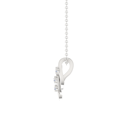 Amour Fluidity Platinum Plated Lab Grown Diamond Pendant