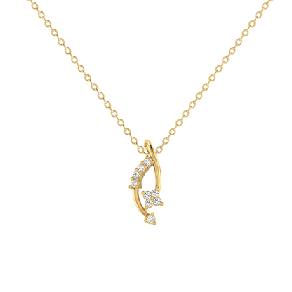 Elysian Petal Gold Plated Lab Grown Diamond Pendant