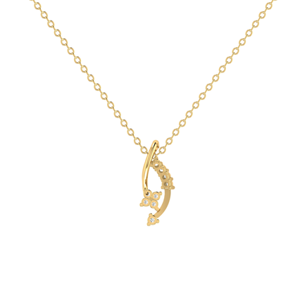 Elysian Petal Gold Plated Lab Grown Diamond Pendant