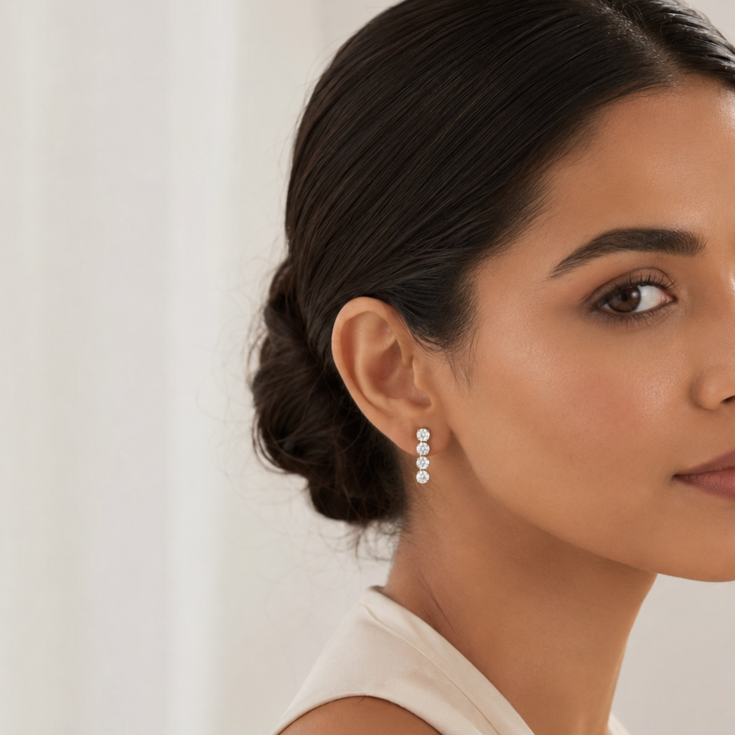 Elegant Cascade Lab Grown Diamond Earrings