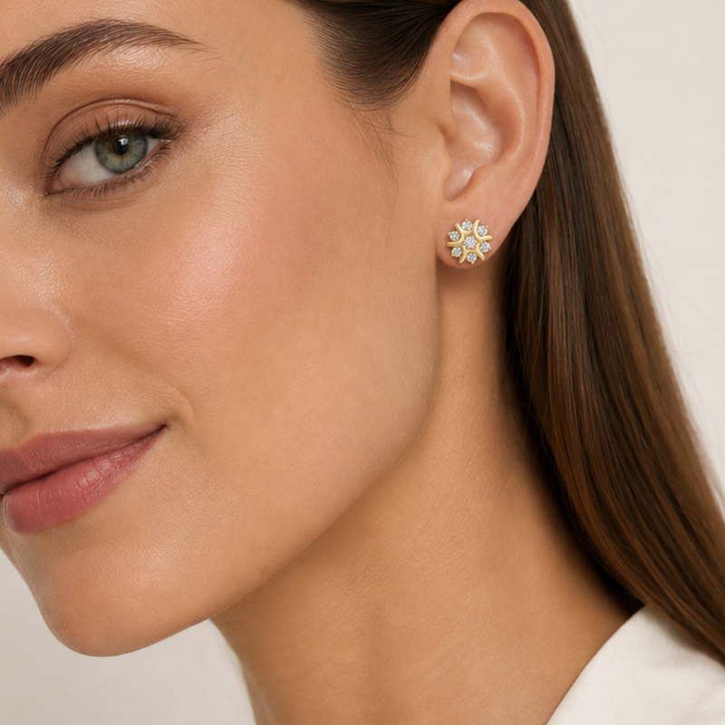 Sunflower Lab Grown Diamond Earring