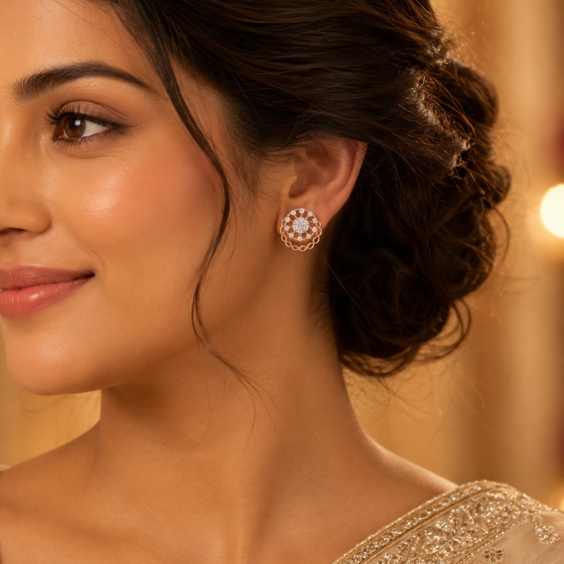 Vintage Lace Lab Grown Diamond Earrings