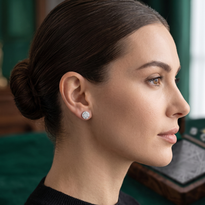 Geometric Sparkle Lab Grown Diamond Earrings