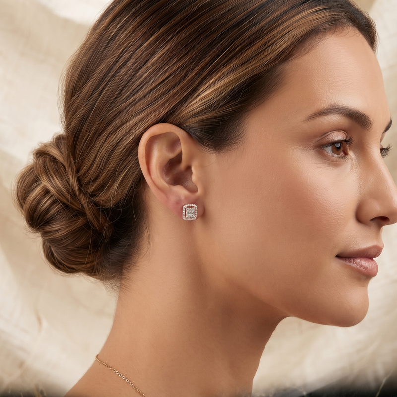 Gotham Cluster Lab Grown Diamond Earrings