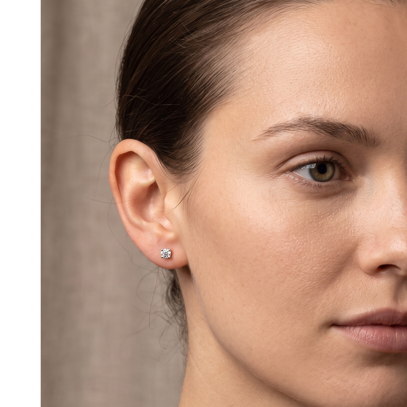 Heritage Round Lab Grown Diamond Earrings