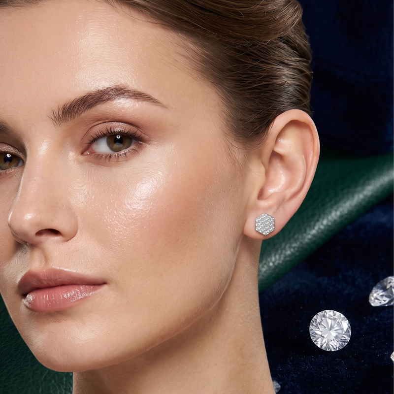 Honeycomb Radiance Lab Grown Diamond Earrings